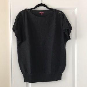 Dark Gray / Charcoal Ribbed Sweater